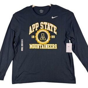 Appalachian State Mountaineers‎ Shirt Mens 2XL Black Nike Long Sleeve Football